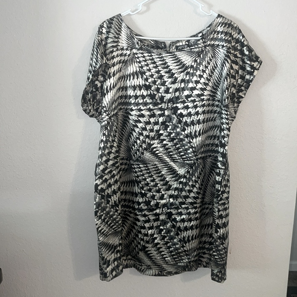 Gray silk dress